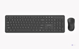 GEMBIRD BEZPRZEWODOWY ZESTAW KLAWIATURY + MYSZ SLIM PRO BUSINESS NA BIURKO, CZARNY, UKŁAD US