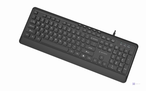 GEMBIRD KLAWIATURA PRZEWODOWA MULTIMEDIALNA SLIM, USB 5 KLAWISZY HOTKEYS, US LAYOUT, CZARNA