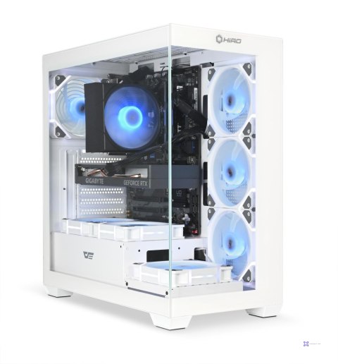 Komputer HIRO Aurora White Edition Intel i5 14400F, RTX 5070 12GB, 32GB RAM, 1TB SSD, WIFI, W11