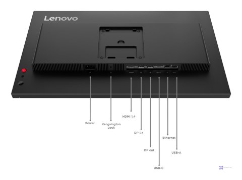 Lenovo ThinkVision T24D-40 23.8"FHD 120Hz 250nits AG HDMI DP USB Eclipse Black