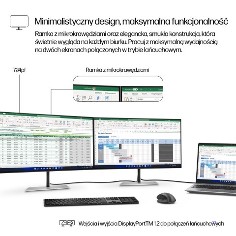 MONITOR HP LED 23,8"S7 Pro 724pf (8X530AA) 100Hz