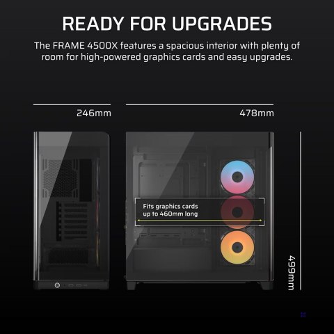 Obudowa Corsair FRAME 4500X RS-R ARGB Tempered Glass Mid-Tower, Black