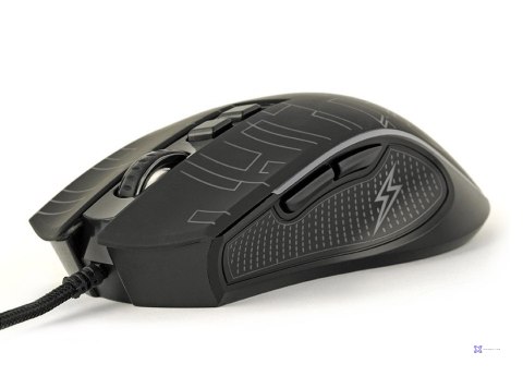 GEMBIRD GAMINGOWA MYSZ Z PODŚWIETLENIEM RGB USB, CZARNA (OUTLET)
