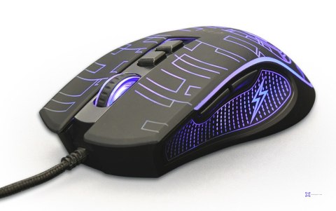 GEMBIRD GAMINGOWA MYSZ Z PODŚWIETLENIEM RGB USB, CZARNA (OUTLET)