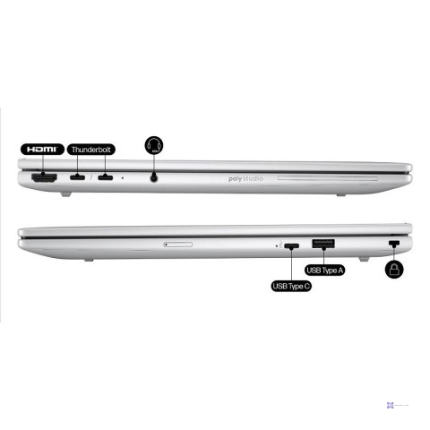 HP EliteBook 8 G1i Ultra 7 255U 14"WUXGA 400nits AG LBL 32GB DDR5 5600 SSD512 Intel Arc Cam 5MP+IR+ISP 62Wh W11Pro Glacier Silve