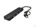 NATEC HUB USB-C 3.0 MAYFLY 4-PORTY + ADAPTER USB-A NHU-2023