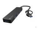 NATEC HUB USB-C 3.0 MAYFLY 4-PORTY + ADAPTER USB-A NHU-2023