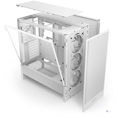NZXT OBUDOWA H5 FLOW RGB MIDI TOWER Z OKNEM BIAŁA