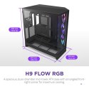 NZXT OBUDOWA H9 FLOW RGB+ MIDI TOWER Z OKNEM CZARNA
