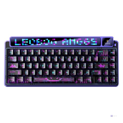Klawiatura gasket AMG65 Purple LightFeather switch RGB LEOBOG