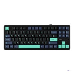 Klawiatura gasket F87 Pro Dark Blue + Black + Cyan GrayWoodV4 switch RGB AULA