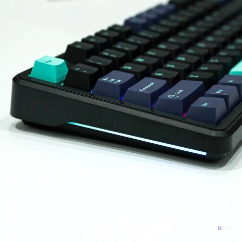 Klawiatura gasket F87 Pro Dark Blue + Black + Cyan GrayWoodV4 switch RGB AULA