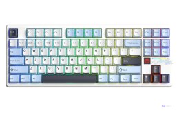 Klawiatura gasket F87Pro V2 Glacier Blue Star Vector switch RGB AULA