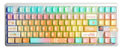 Klawiatura gasket F87Pro V2 Orange Soda Kailh Meteorite Ice Cream switch RGB AULA