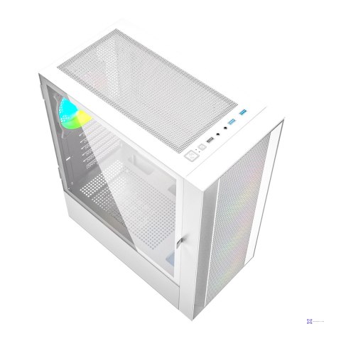 GEMBIRD OBUDOWA FORNAX 4000W MIDI-TOWER (2X USB 3.0, 1X USB 2.0, HD AUDIO, SZKLANY PANEL BOCZNY, PODŚWIETLENIE ARGB) BIAŁA