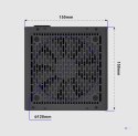 GEMBIRD ZASILACZ KOMPUTEROWY FORNAX POWER 750W 80+ BRONZE ATX, 750W, AKTYWNE PFC, 12CM WENTYLATOR