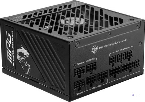 Zasilacz MSI MPG A1250GS 1250W PCIE5 80+ Gold ATX 3.1