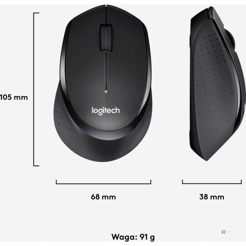 MYSZ LOGITECH NANO WIRELESS M330 Silent Plus czarna