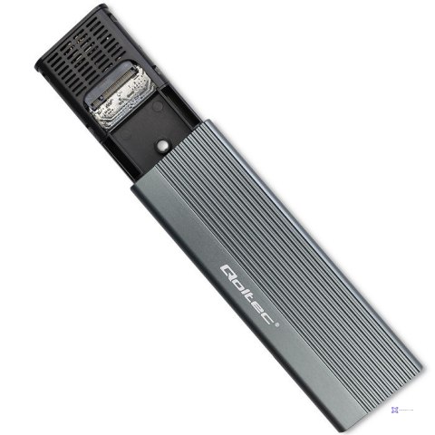QOLTEC OBUDOWA NA DYSK SSD M.2 | SATA | NGFF | USB-C | SUPER SPEED | 2TB | SZARY (OUTLET)