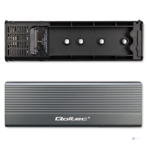 QOLTEC OBUDOWA NA DYSK SSD M.2 | SATA | NGFF | USB-C | SUPER SPEED | 2TB | SZARY (OUTLET)