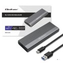 QOLTEC OBUDOWA NA DYSK SSD M.2 | SATA | NGFF | USB-C | SUPER SPEED | 2TB | SZARY (OUTLET)