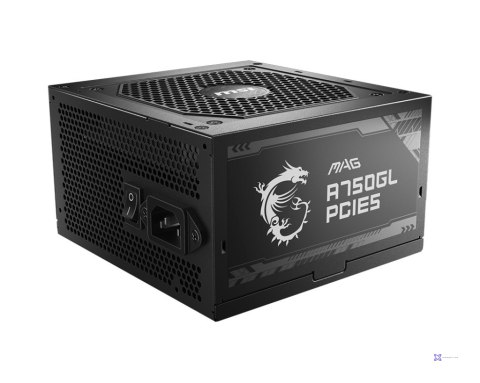 Zasilacz MSI MAG A750GL PCIE5 750W 80+ Gold ATX 3.1 (WYPRZEDAŻ)