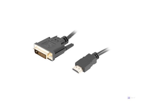 Kabel Lanberg CA-HDDV-20CU-0030-BK (HDMI M - DVI-D (24+1) M; 3m; kolor czarny)