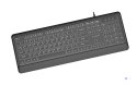 Klawiatura multimedialna z podświetleniem USB (A+C) Gembird KB-UML-04 1.8m czarna