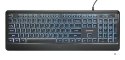 Klawiatura multimedialna z podświetleniem USB (A+C) Gembird KB-UML-04 1.8m czarna