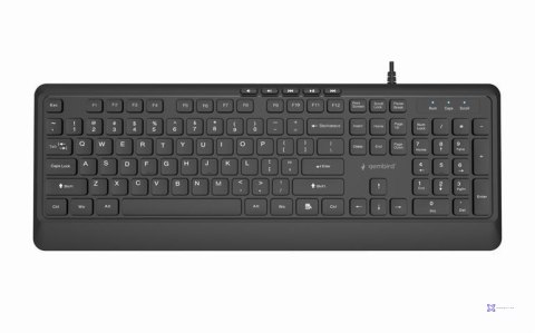 Klawiatura typu "czekoladki" USB (A+C) Gembird KB-MCH-05 1.8m czarna