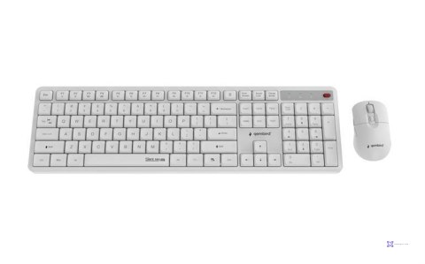 Zestaw bezprzewodowy klawiatura i mysz Gembird KBS-WMS-01-W biały