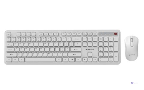 Zestaw bezprzewodowy klawiatura i mysz Gembird KBS-WPS-01-W biały