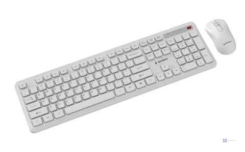 Zestaw bezprzewodowy klawiatura i mysz Gembird KBS-WPS-01-W biały