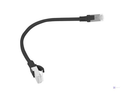 Kabel UTP Lanberg PCU5-10CC-0025-BK (RJ45 - RJ45 ; 0,25m; UTP; kat. 5e; kolor czarny)
