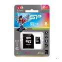 Karta pamięci Silicon Power microSDHC Elite 8GB CL10 UHS-1 (U1) + ADAPTER microSD-SD (SP008GBSTHBU1V10SP)