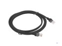 Patchcord UTP Lanberg PCU6-10CC-0200-BK (RJ45 - RJ45 ; 2m; UTP; kat. 6; kolor czarny)