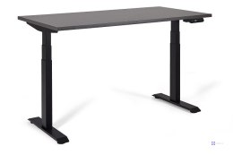 Biurko/Stolik z regulowaną wysokością UNIQUE ACTIVE I 14-C103W-B-140-YZ-13 czarny stelaż blat antracyt, 140X70 cm