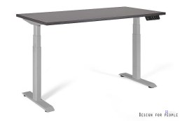 Biurko/Stolik z regulowaną wysokością UNIQUE ACTIVE I 14-C103W-G-140-YZ-13 szary stelaż i blat, 140X70 cm