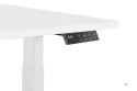 Biurko/Stolik z regulowaną wysokością UNIQUE ACTIVE I 14-C103W-W-160-YZ-02 biały stelaż i blat, 160X70 cm