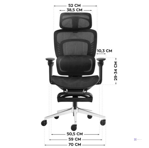 Fotel biurowy Visioner 8.3 Black N