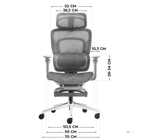 Fotel biurowy Visioner 8.3 Grey N
