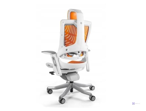Fotel biurowy Wau 2 TPE-12 elastomer mango/biały