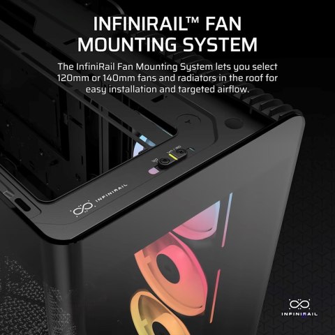 Obudowa Corsair FRAME 4500X LX-R RGB Tempered Glass Mid-Tower, Black