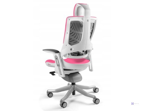 Fotel biurowy Wau 2 BL401 tkanina magenta/biały