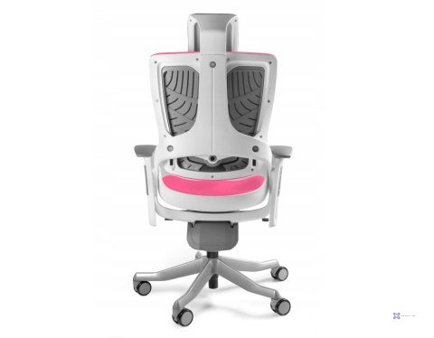 Fotel biurowy Wau 2 BL401 tkanina magenta/biały