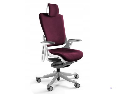 Fotel biurowy Wau 2 BL403 tkanina burgundy/biały