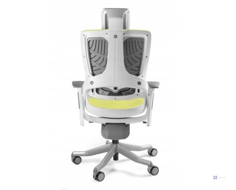 Fotel biurowy Wau 2 BL410 tkanina mustard/biały