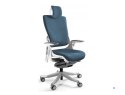 Fotel biurowy Wau 2 BL414 tkanina steelblue/biały
