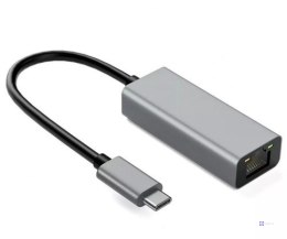 Adapter aluminiowy RJ45 do USB Typ-C 10/100/1000 Mb/s