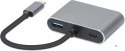 Hub USB Typ-C 4w1 USB 3.0 + PD 100W + HDMK 4k30Hz + VGA FullHD